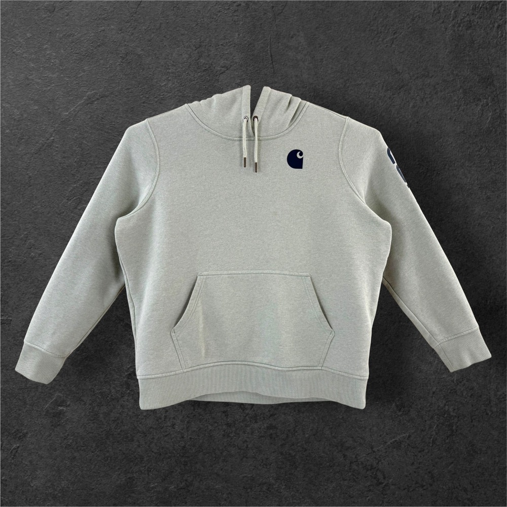 Carhartt Relaxed Fit Logo Hoodie Sage Green XL 102791 993 Sleeve Graphic